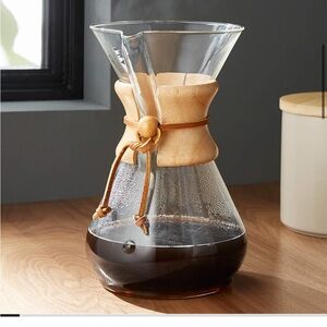 Chemex Glass Pour-Over Coffee Maker with Wood Collar